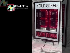 Segnale di limite di velocità radar rosso verde segnale di avvertimento di velocità